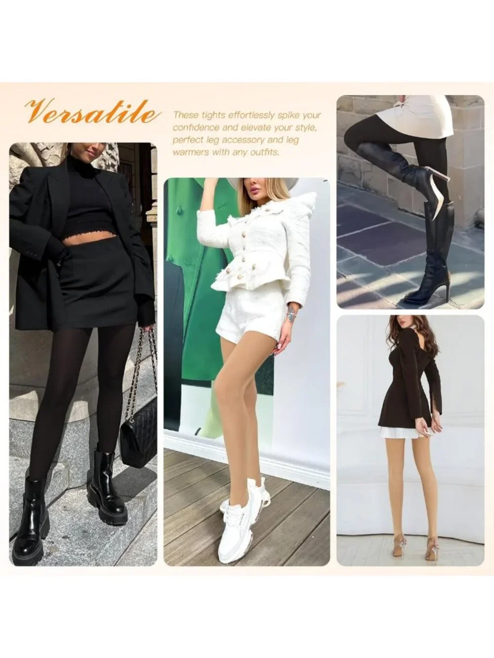 Super Opaque Control-Top Tights for Women - Blackout, 2 Pairs, Comfortable Fit